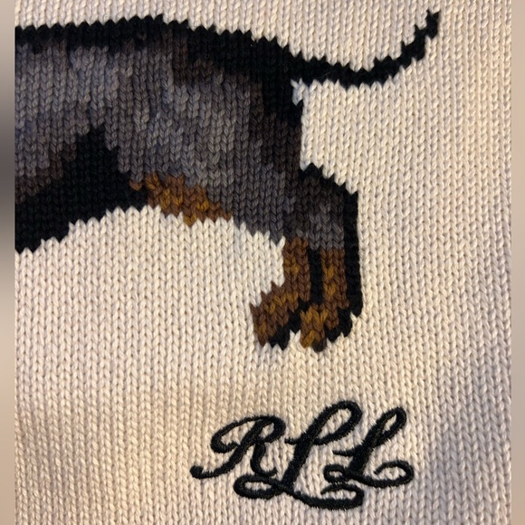 NWT Ralph Lauren Intarsia-Knit Dachshund Cotton Sweater | RARE find | RL | LRL - Picture 8 of 9